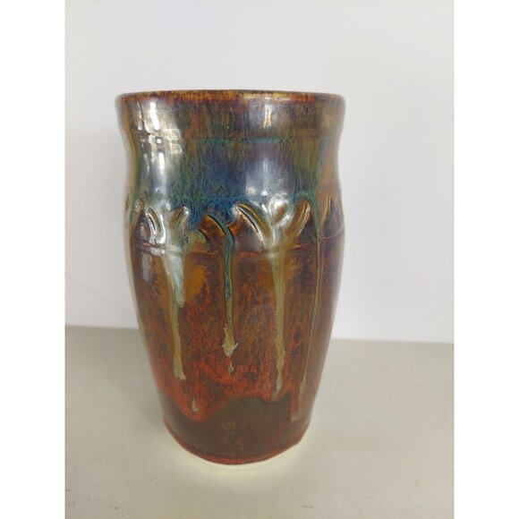 Ann McGlothlin Studio Pottery Vase New Castle, IN - Picture 2 of 4